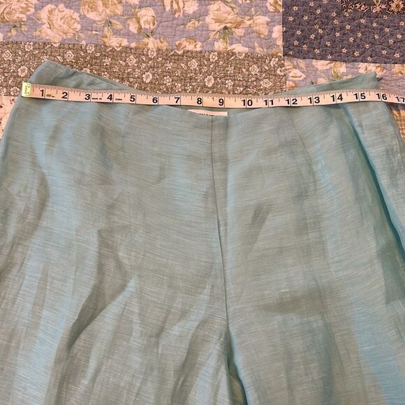 Organic by John Patrick 2 Piece Set Tunic Wide Leg Pant, 10, Turquoise - Picture 12 of 16